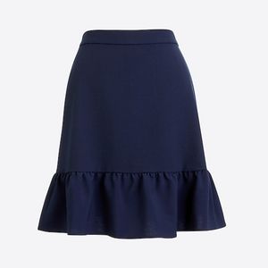 J. Crew Factory navy flounce skirt